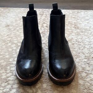 Black Leather Cass Lon boot